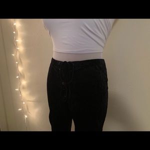 Black Velvet Pants